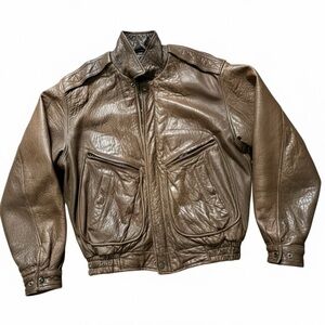 Men's Classic Brown Bomber Jacket